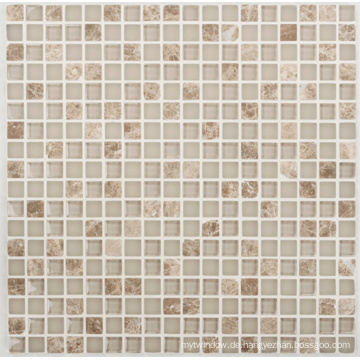 8mm Stein Marmor Mix Kristall Glas Mosaik für Badezimmer